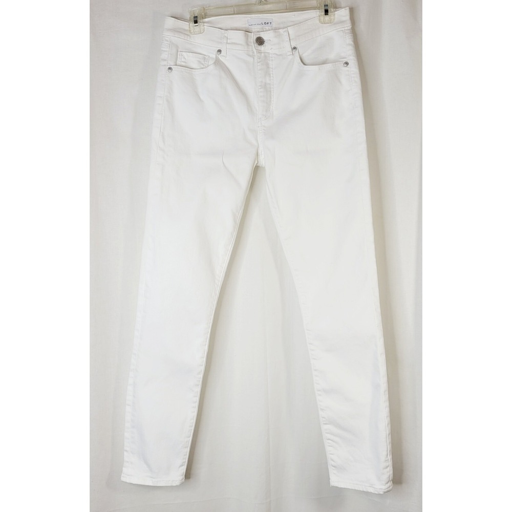 Loft skinny jeans White High Rise Denim Jeans Waist 28 Size 6
